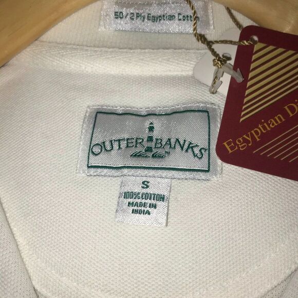 OUTER BANKS GOLF Women’s Polo Shirt Short Sleeve White BOSCH Logo Sz S NWT! - Picture 4 of 4